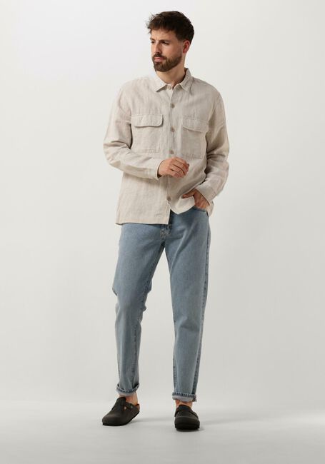 Beige SELECTED HOMME Casual overhemd SLHMADS-LINEN OVERSHIRT LS NOOS - large