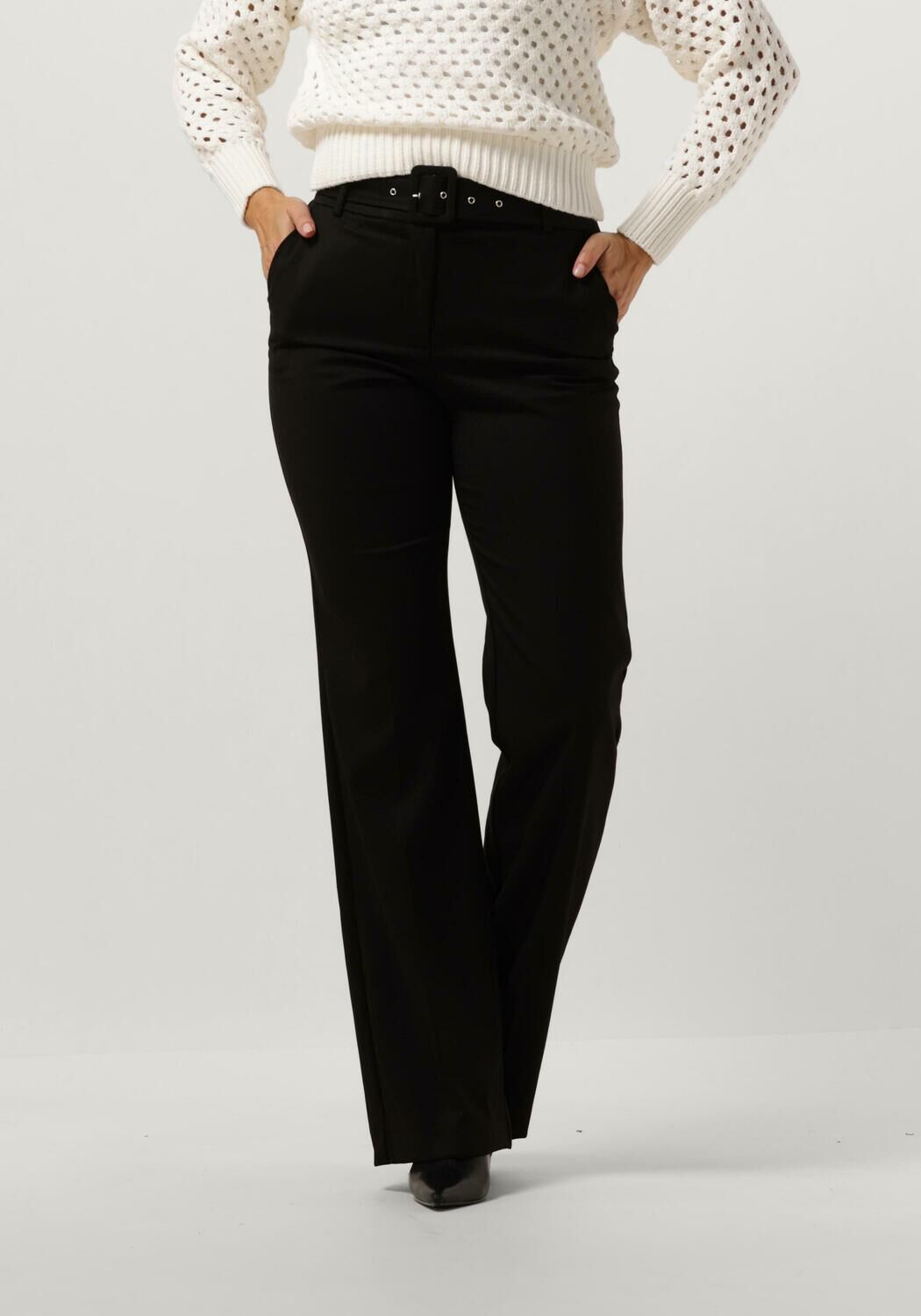Silvian Heach Elegante Zwarte Broek met Riem Black Dames
