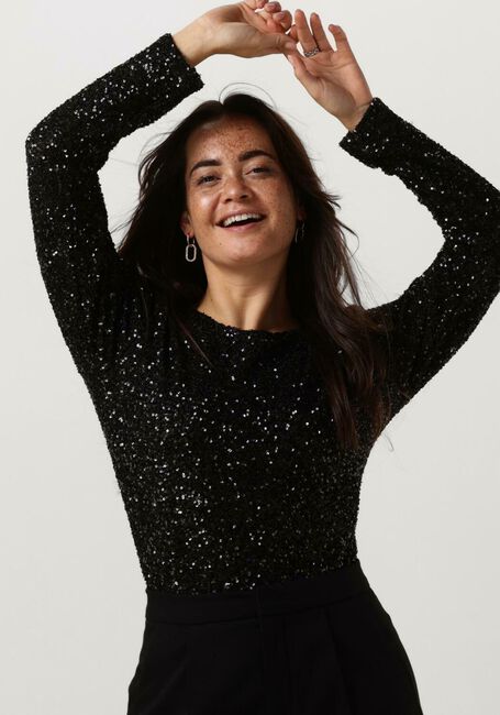 Zwarte COPENHAGEN MUSE Tops & T-shirts CMSEQUINCE-TEE - large