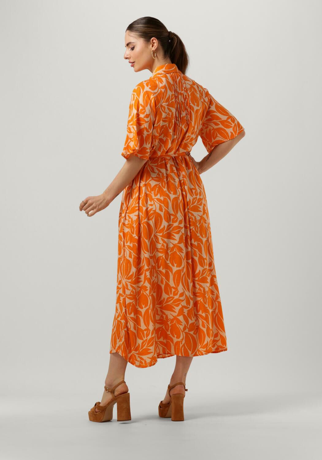 oranje y.a.s. midi jurk yaslefira 2 4 long shirt dress s
