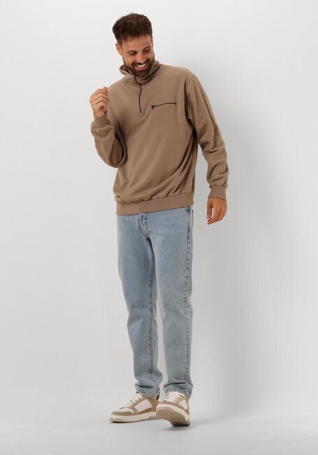 Taupe FORÉT Sweater LOG HALF ZIP SWEATSHIRT Taupe FORÉT Sweater LOG HALF ZIP SWEATSHIRT - large