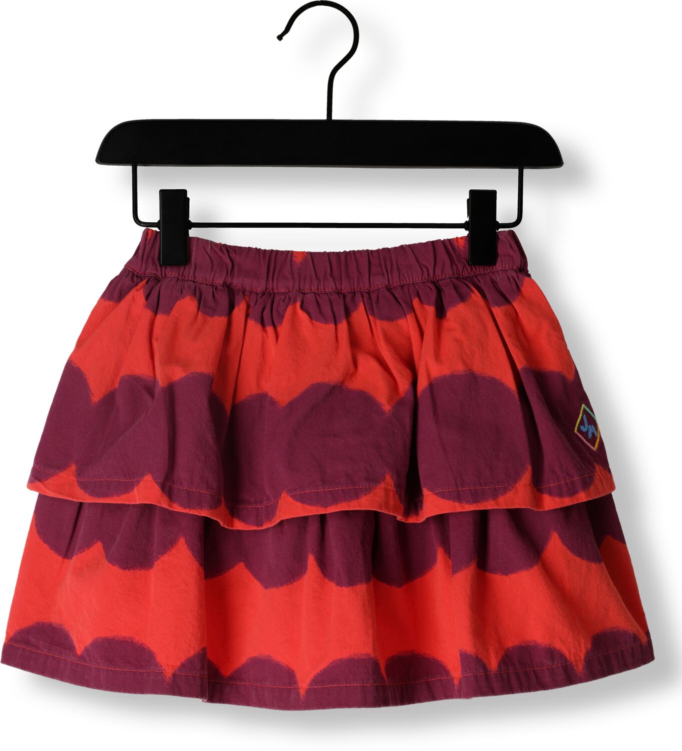 Jelly Mallow Meisjes Rokken Dot Short Tiered Skirt Rood-11Y