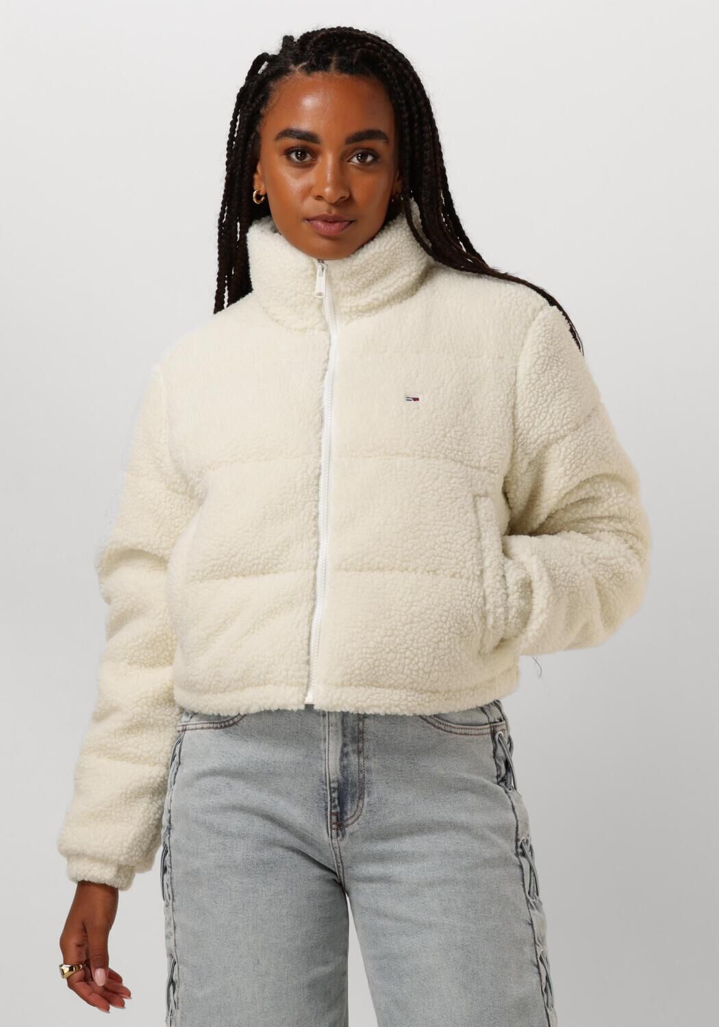 witte tommy jeans gewatteerde jas tjw crp teddy essential puffer
