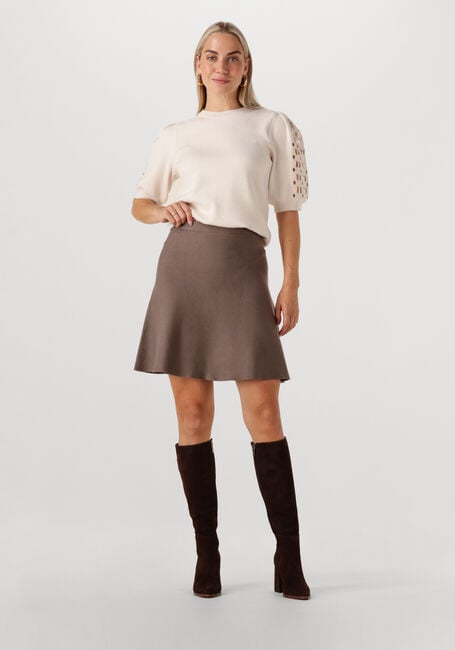 Bruine OBJECT Minirok OBJREYNARD HW SHORT KNIT SKIRT - large