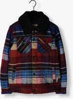 Blauwe SCOTCH & SODA Jack WOOL BLEND CHECK TRUCKER JACKET WITH REPREVE FILLING