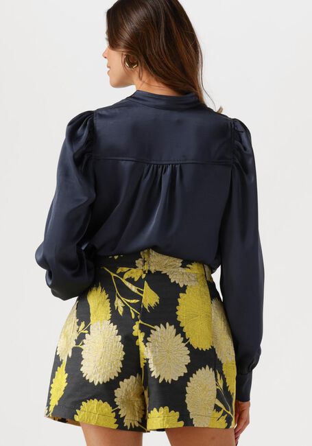 Donkerblauwe NEO NOIR Blouses ROSSLYN HEAVY SATEEN BLOUSE - large