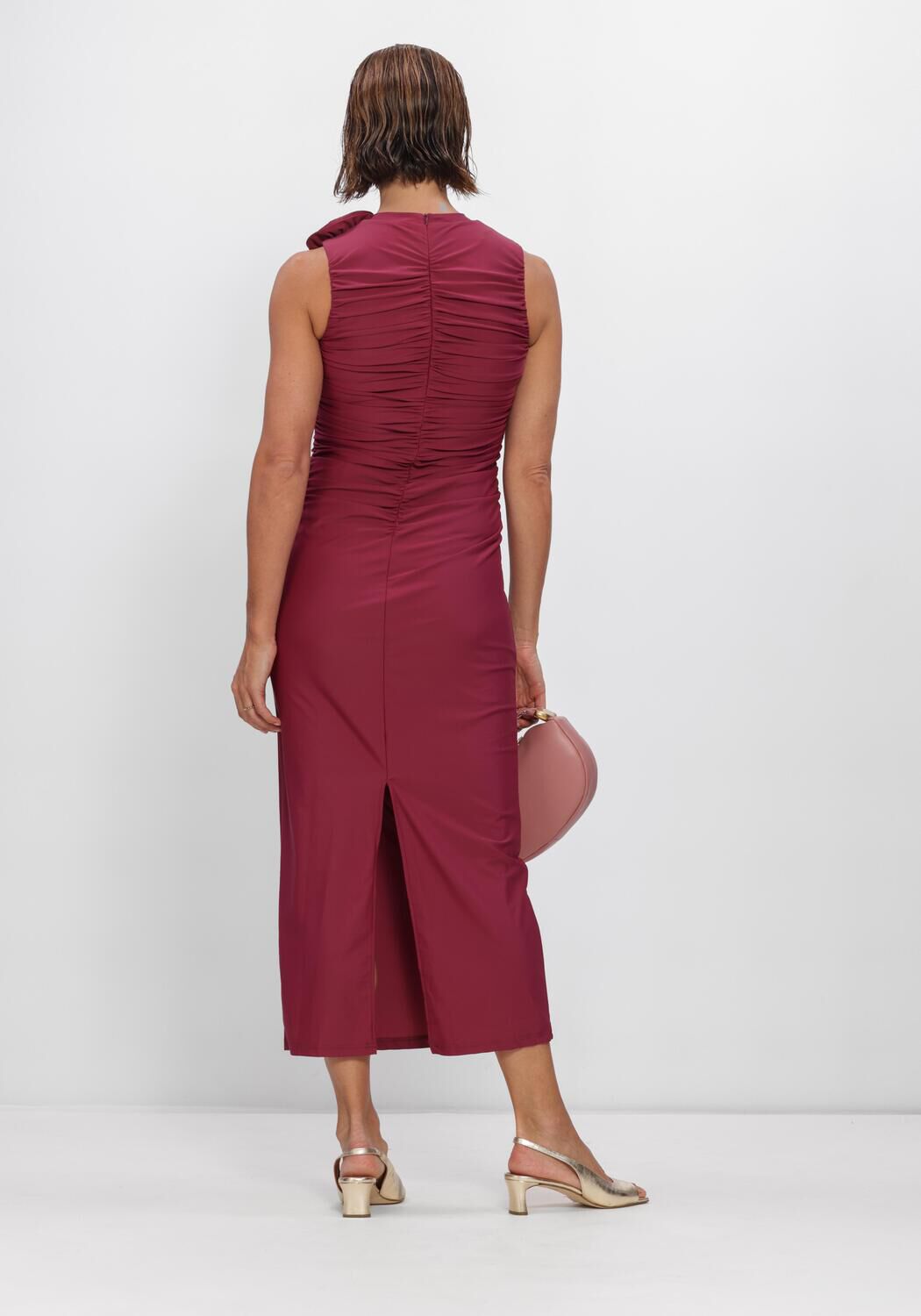 Bordeaux Y.A.S. Jurken YASDONA SL LONG DRESS - large