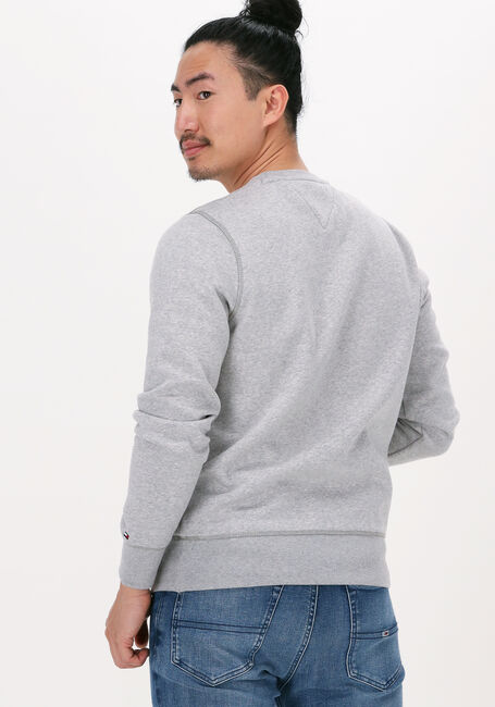 Lichtgrijze TOMMY HILFIGER Sweater LINES HILFIGER CREWNECK - large