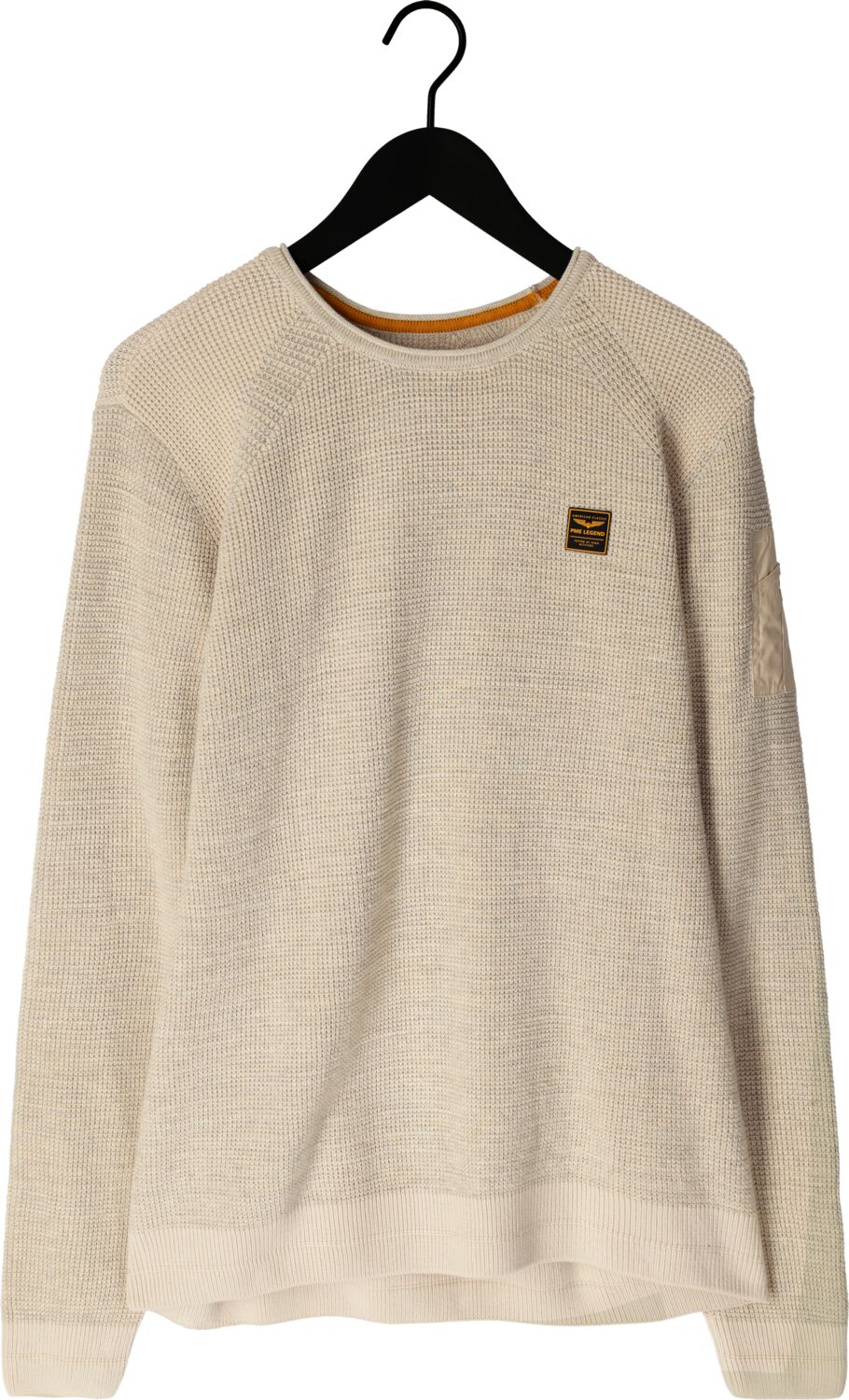 PME LEGEND Heren Truien & Vesten R-neck Cotton Rib Melee Knit Beige