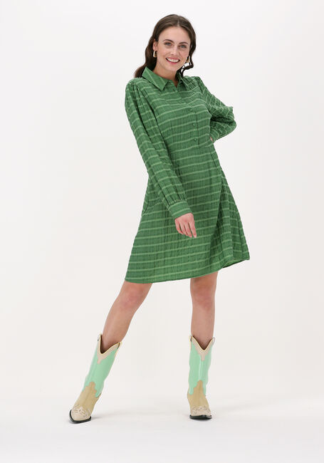 Groene OBJECT Mini jurk KENDRA L/S DRESS - large
