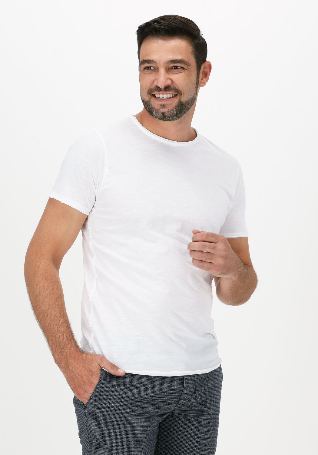 Basic wit t shirt heren top