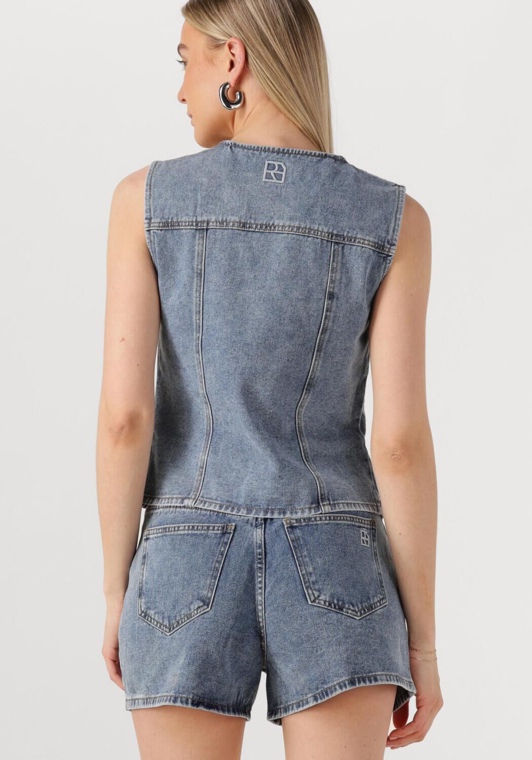 ROUGE EDIT Dames Blazers Roujolie Denim Waistcoat Blauw