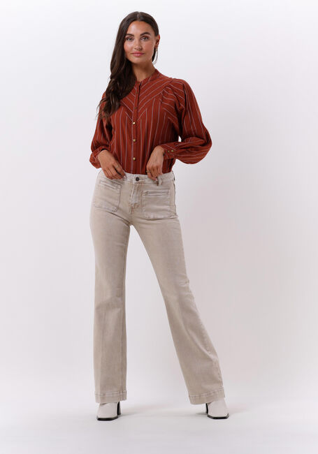 Beige MKT STUDIO Flared jeans DIANA VINTAGE TWILL - large
