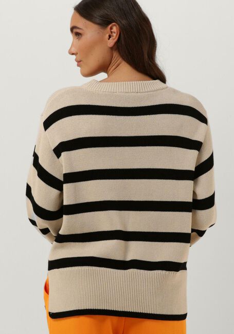 Zwarte MODSTRÖM Trui CORBIN MD STRIPE O-NECK - large