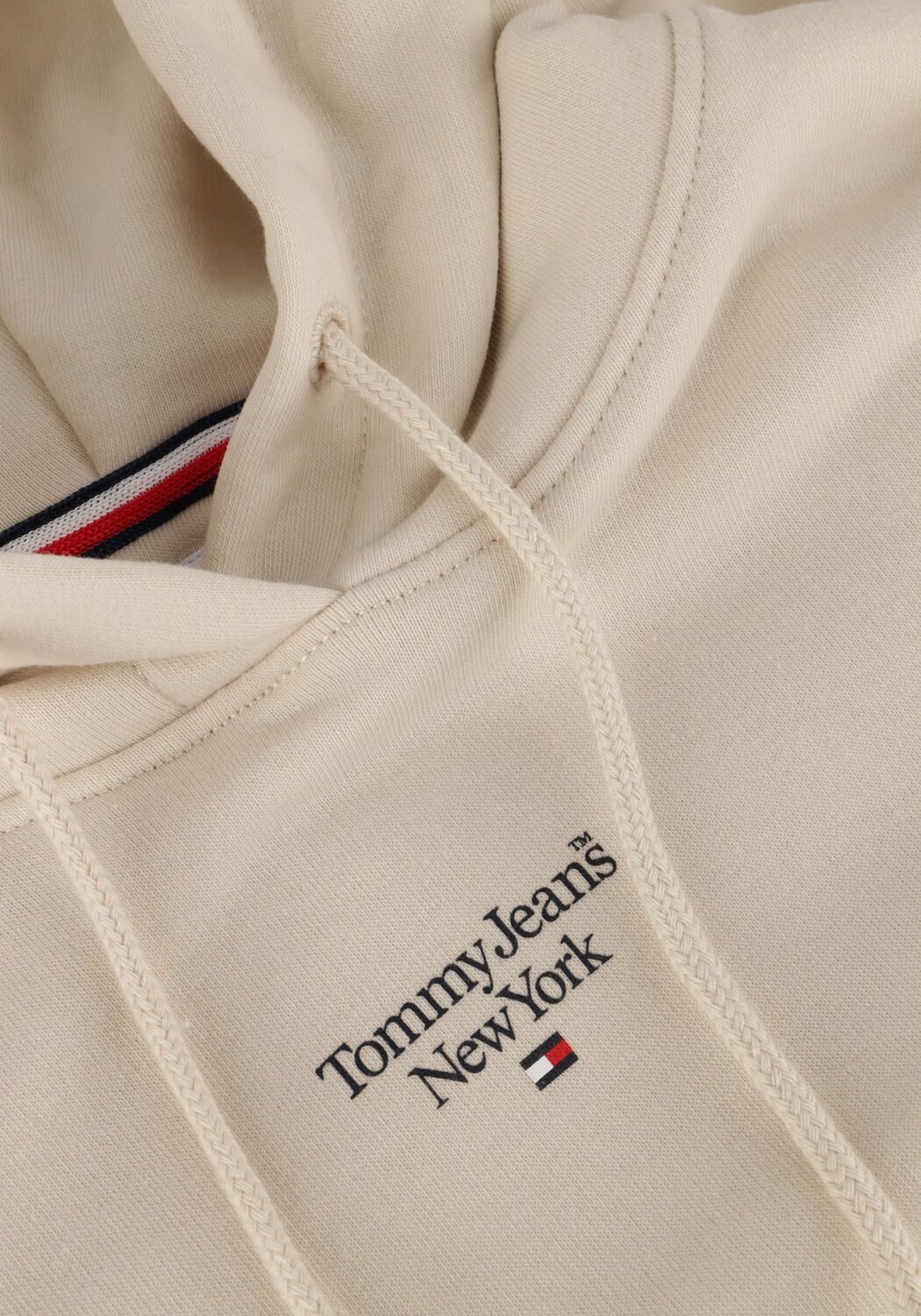 Beige TOMMY JEANS Trui TJW ESSENTIAL LOGO 2 HOODIE - large