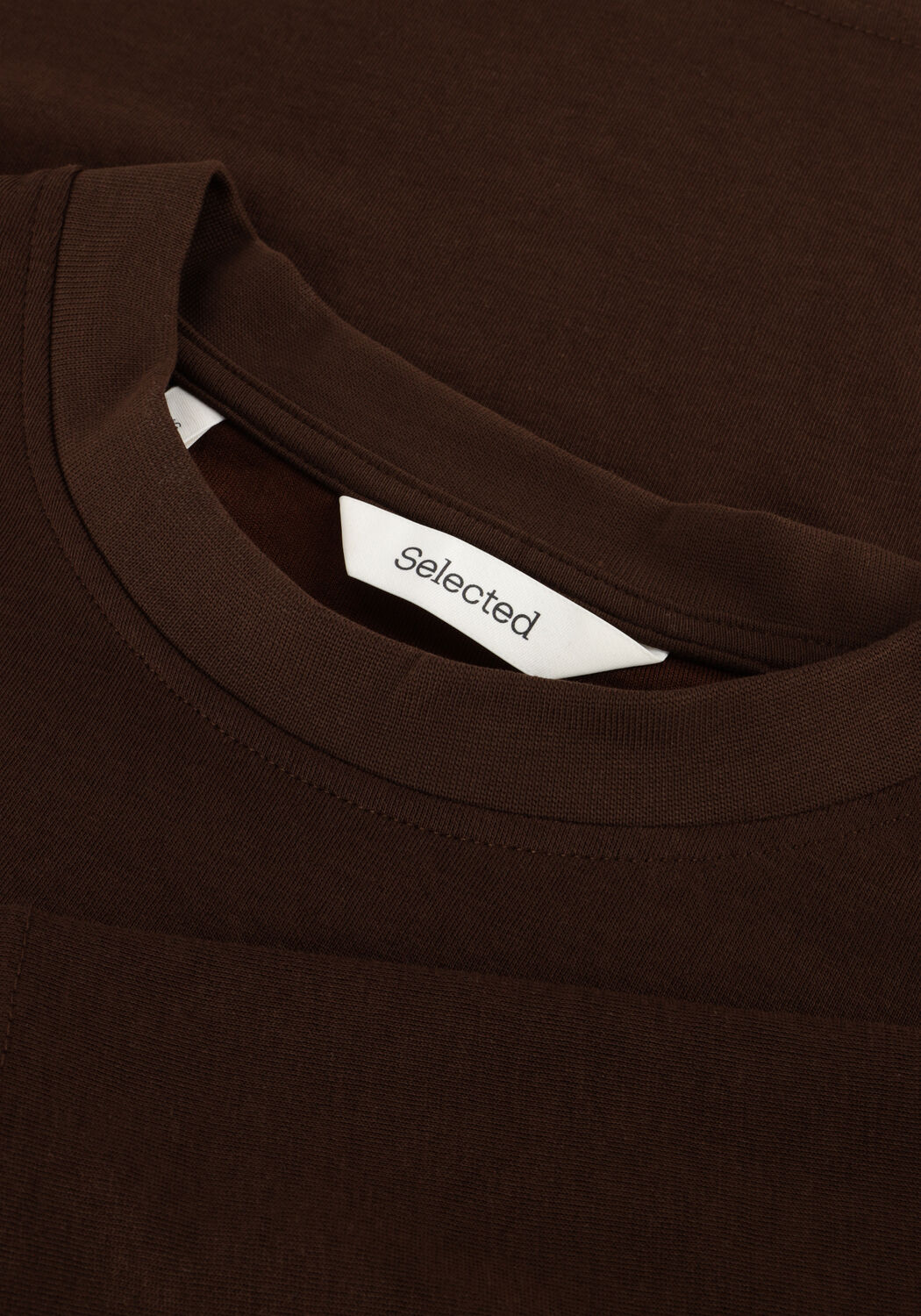 Bruine SELECTED MEN T-shirt SLHLOOSEOSCAR SS O-NECK TEE NOOS - large