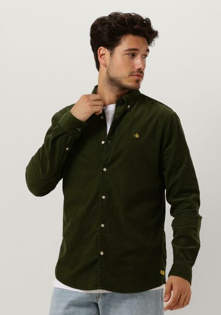 Groene SCOTCH & SODA Casual overhemd FINE CORDUROY SHIRT - SLIM FIT - large