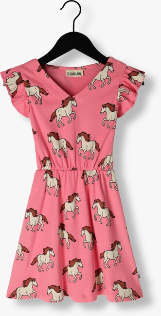Roze CARLIJNQ Maxi jurk WILD HORSE - RUFFLED TANKTOP DRESS - large