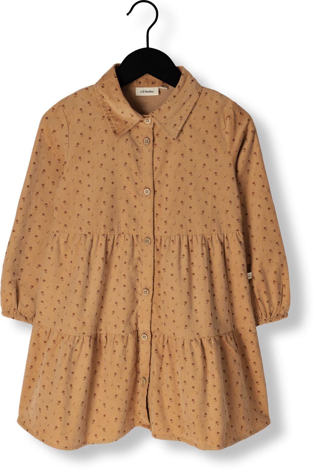 LIL' ATELIER Meisjes Jurken Nmfalva Ls Loose Cord Dress Nude