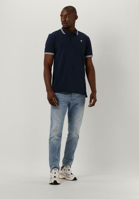 Blauwe G-STAR RAW Polo DUNDA SLIM STRIPE POLO S/S - large