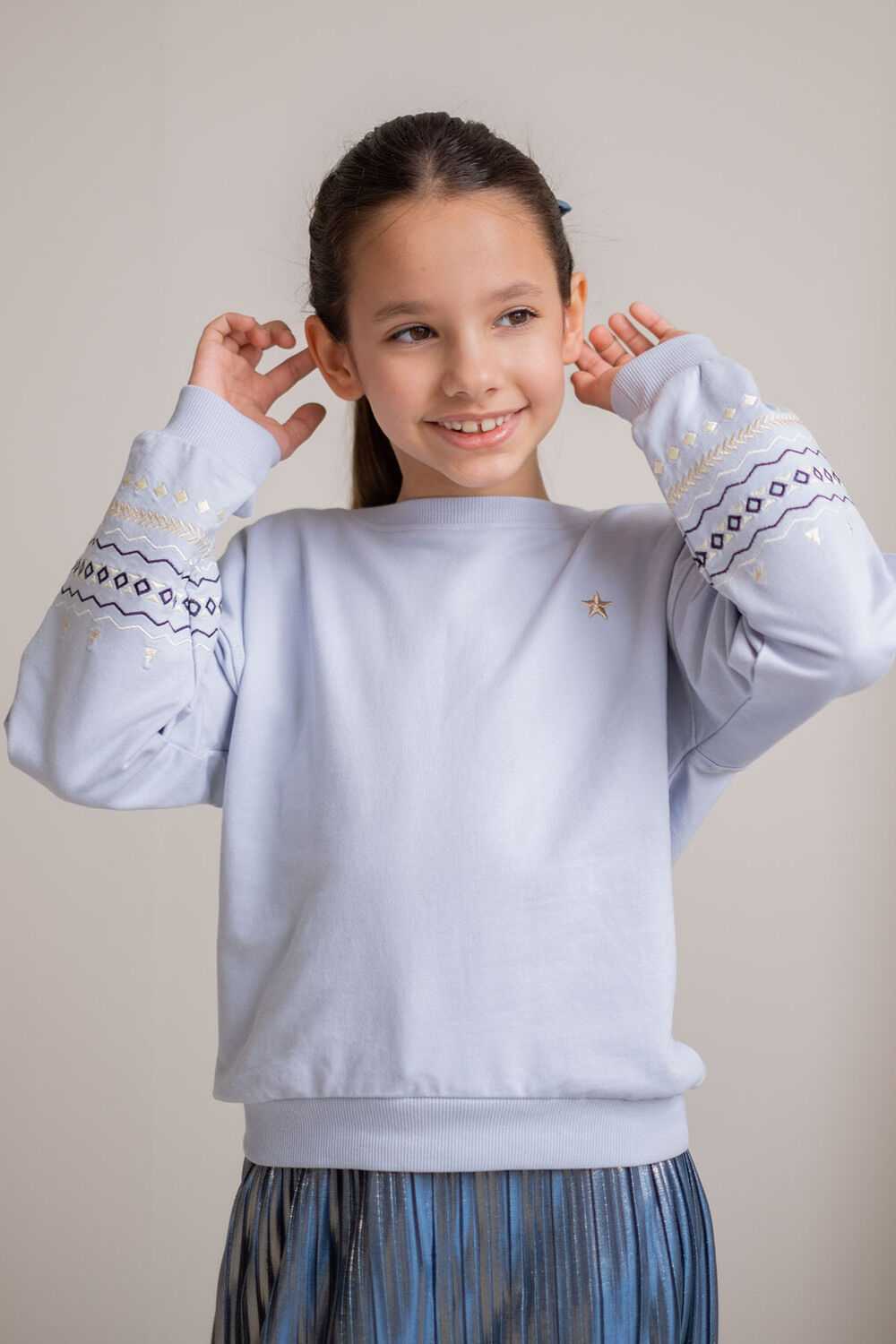 LIKE FLO Meisjes Truien & Vesten Donna Flo Sweater Lichtblauw