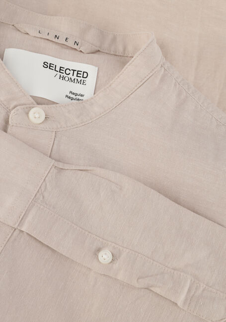 Beige SELECTED MEN Casual overhemd SLHREGNEW-LINEN SHIRT LS BAND Beige SELECTED MEN Casual overhemd SLHREGNEW-LINEN SHIRT LS BAND - large