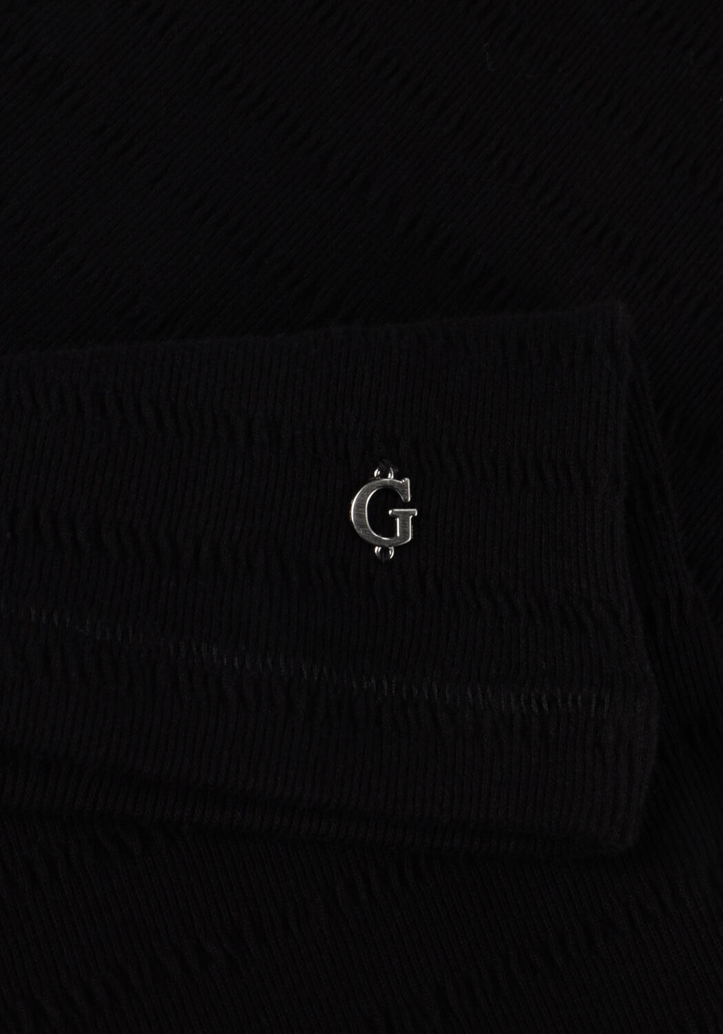 Zwarte GUESS Top SL DENISA STRIPED TOP - large