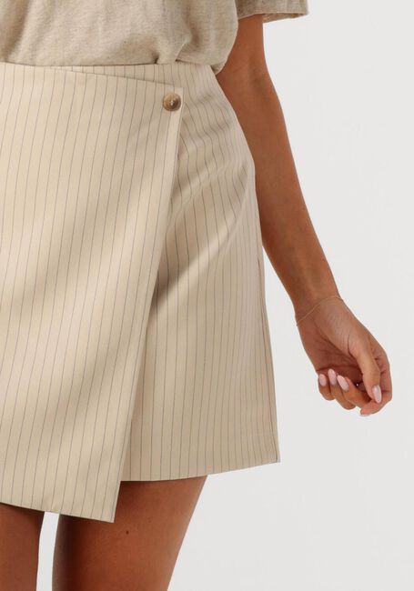Beige NEO NOIR Minirok PETRANI PINSTRIPED SKIRT - large