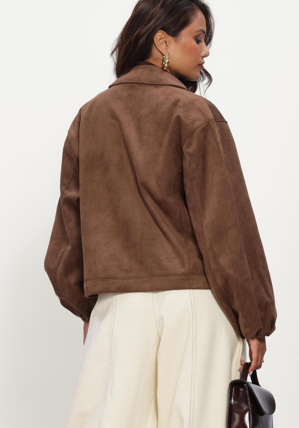 Bruine OBJECT Jack OBJDENNA L/S SHORT JACKET NOOS - large