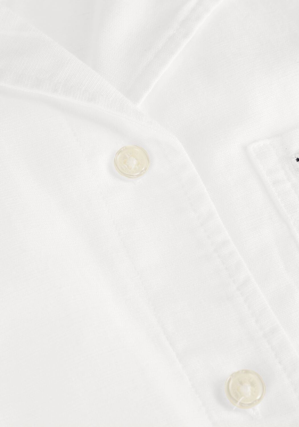 Witte TOMMY JEANS Blouses TJW CRP LINEN SS SHIRT - large