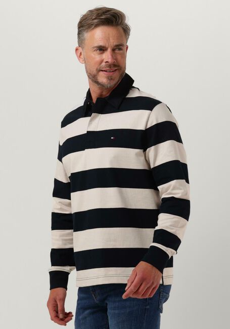 Blauwe TOMMY HILFIGER Polo NEW PREP STRIPE RUGBY - large