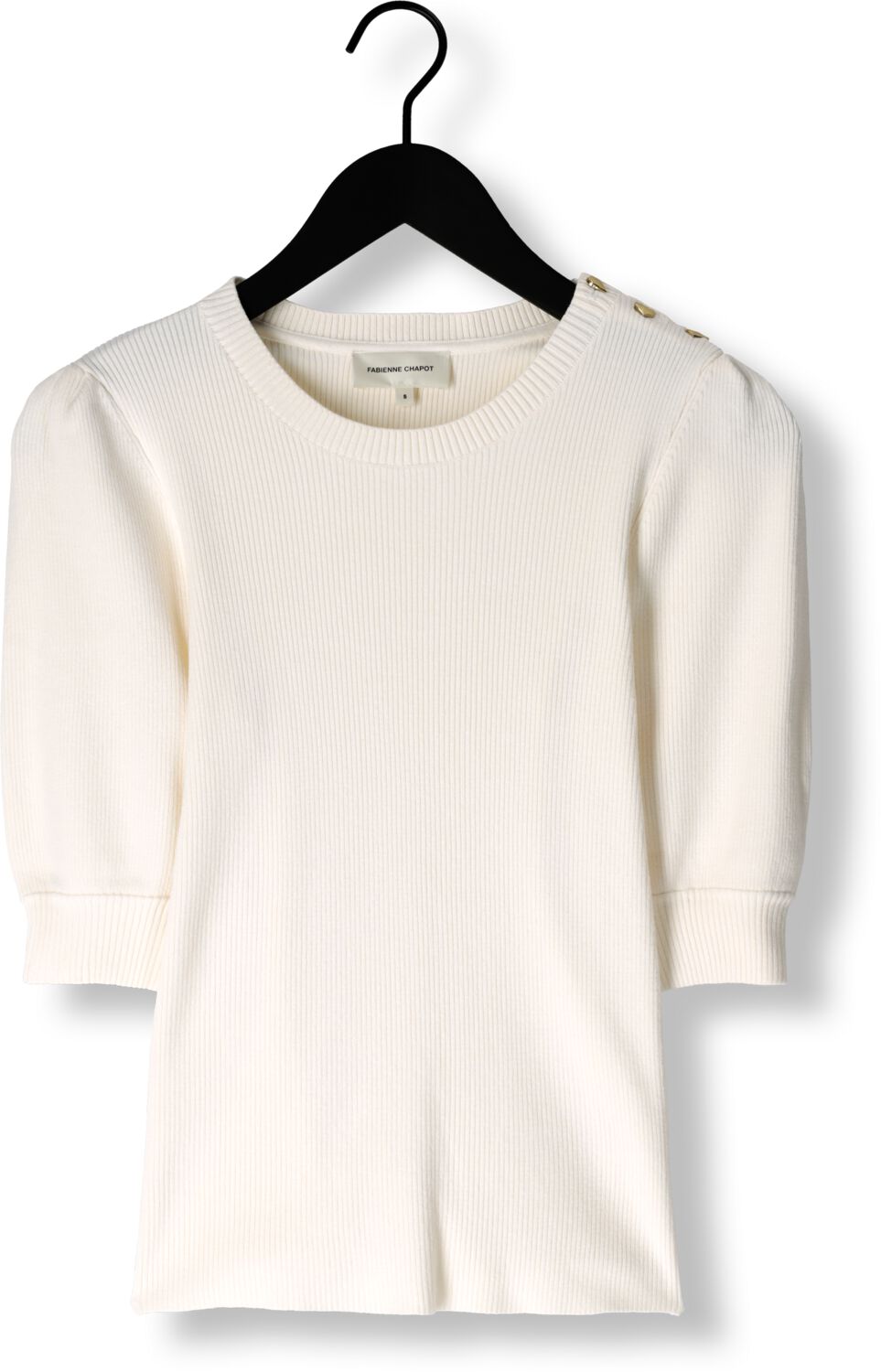 FABIENNE CHAPOT Dames Truien & Vesten Lillian Short Sleeve Pullover Wit