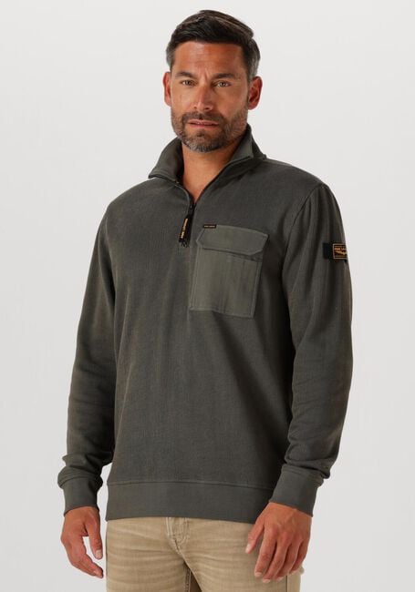 Donkergroene PME LEGEND Trui FLAT KNIT LOOK JERSEY - large