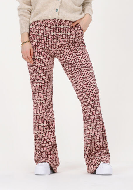 Perzik SUMMUM Flared broek TROUSER GRAPHIC JACQUARD - large