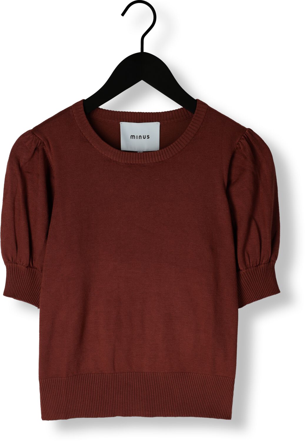 MINUS Dames Tops & T-shirts Liva Knit Tee Roest