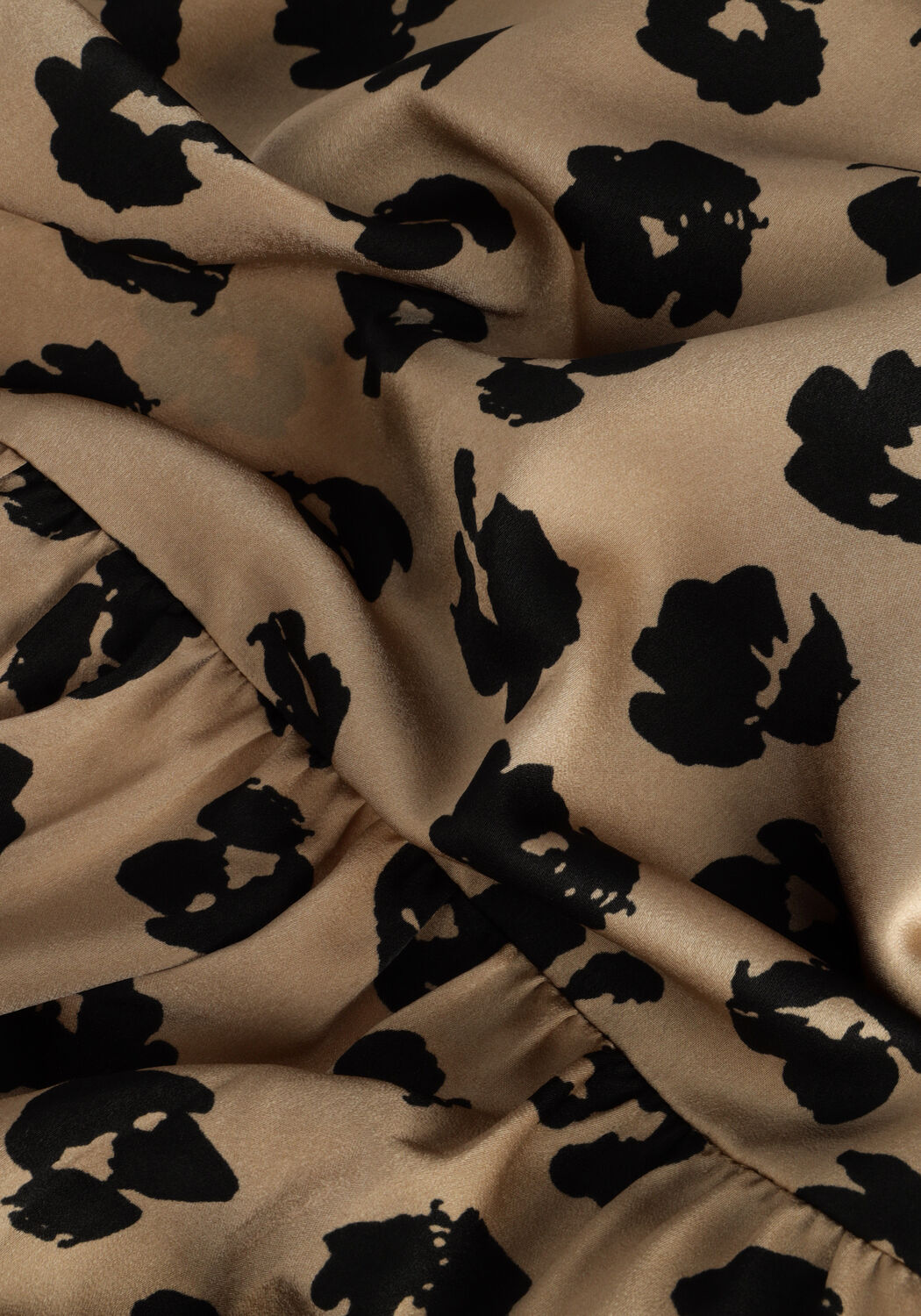 Taupe NEO NOIR Midi jurk LAYLI DISTRESSED DOT DRESS - large