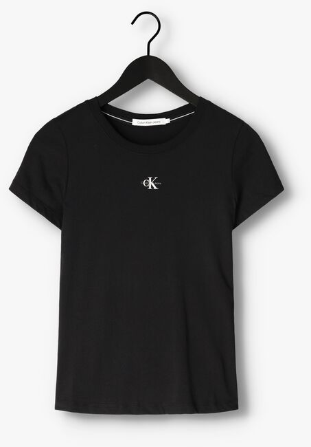 Zwarte CALVIN KLEIN T-shirt MICRO MONOLOGO SLIM FIT TEE - large