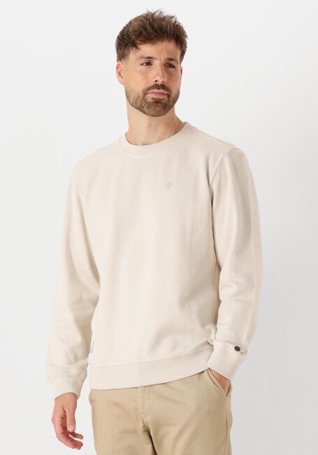 Ecru CAST IRON Trui LONG SLEEVE R-NECK REGULAR FIT TWILL - large
