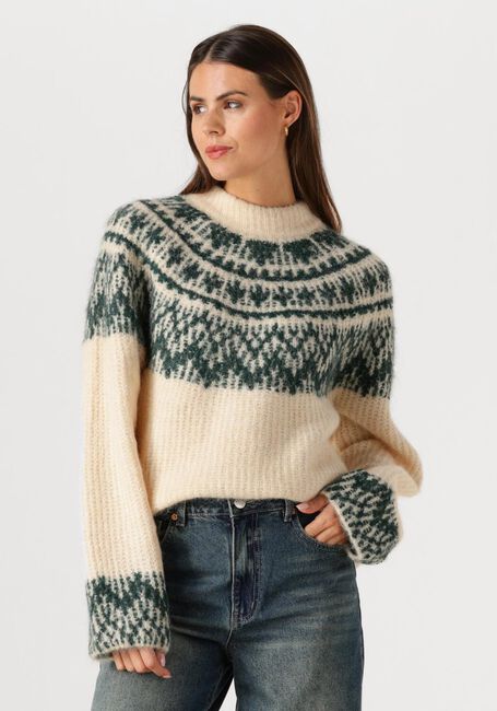 Beige Y.A.S. Trui YASLIRI LS KNIT PULLOVER - large