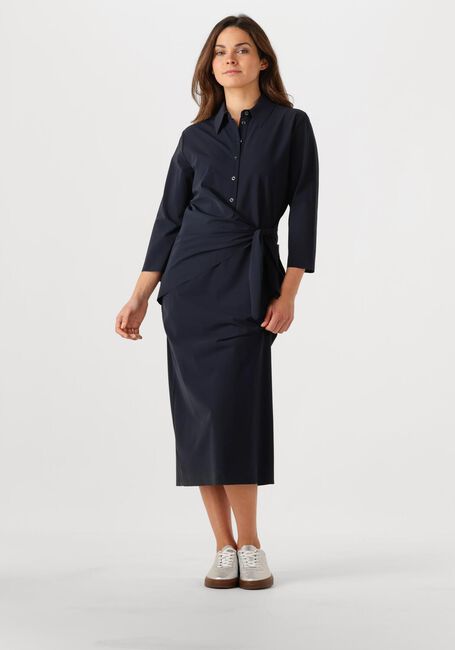 Zwarte PENN & INK Midi jurk DRESS NAVY - large