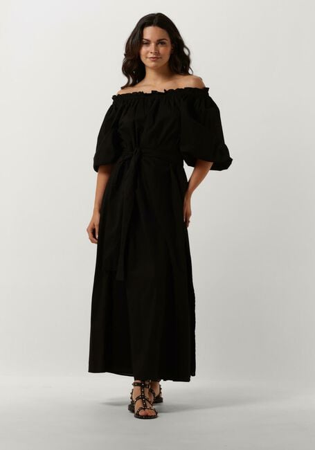 Zwarte NOTRE-V Maxi jurk NV-DANYA OFF SHOULDER DRESS - large