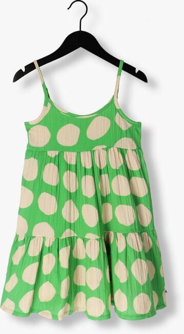 Groene CARLIJNQ Maxi jurk SUPER DOTS - FLARED HALTER DRESS - large