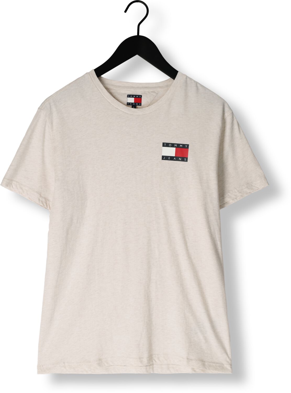 TOMMY JEANS Heren Polo's & T-shirts Tjm Slim Essential Flag Tee Ext Beige