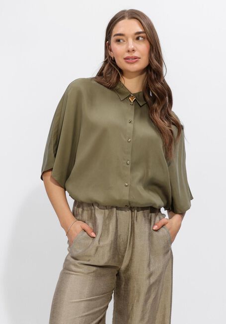 Olijf ANOTHER LABEL Blouses ALRILA SHIRT S/S - large