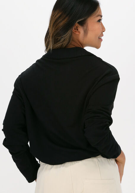 Zwarte 10DAYS Polo POLO SHIRT LINEN - large