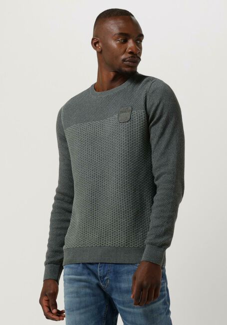 Groene PME LEGEND Trui R-NECK COTTON PLATED - large