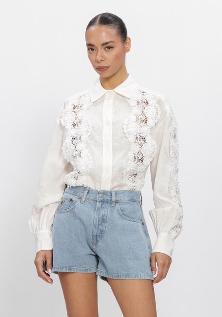 Witte DANTE6 Blouses AMANDYNE LACE DETAIL SHIRT - large