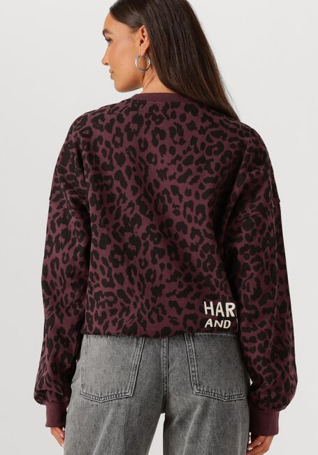 Paarse HARPER & YVE Trui LEOPARD-SW - large