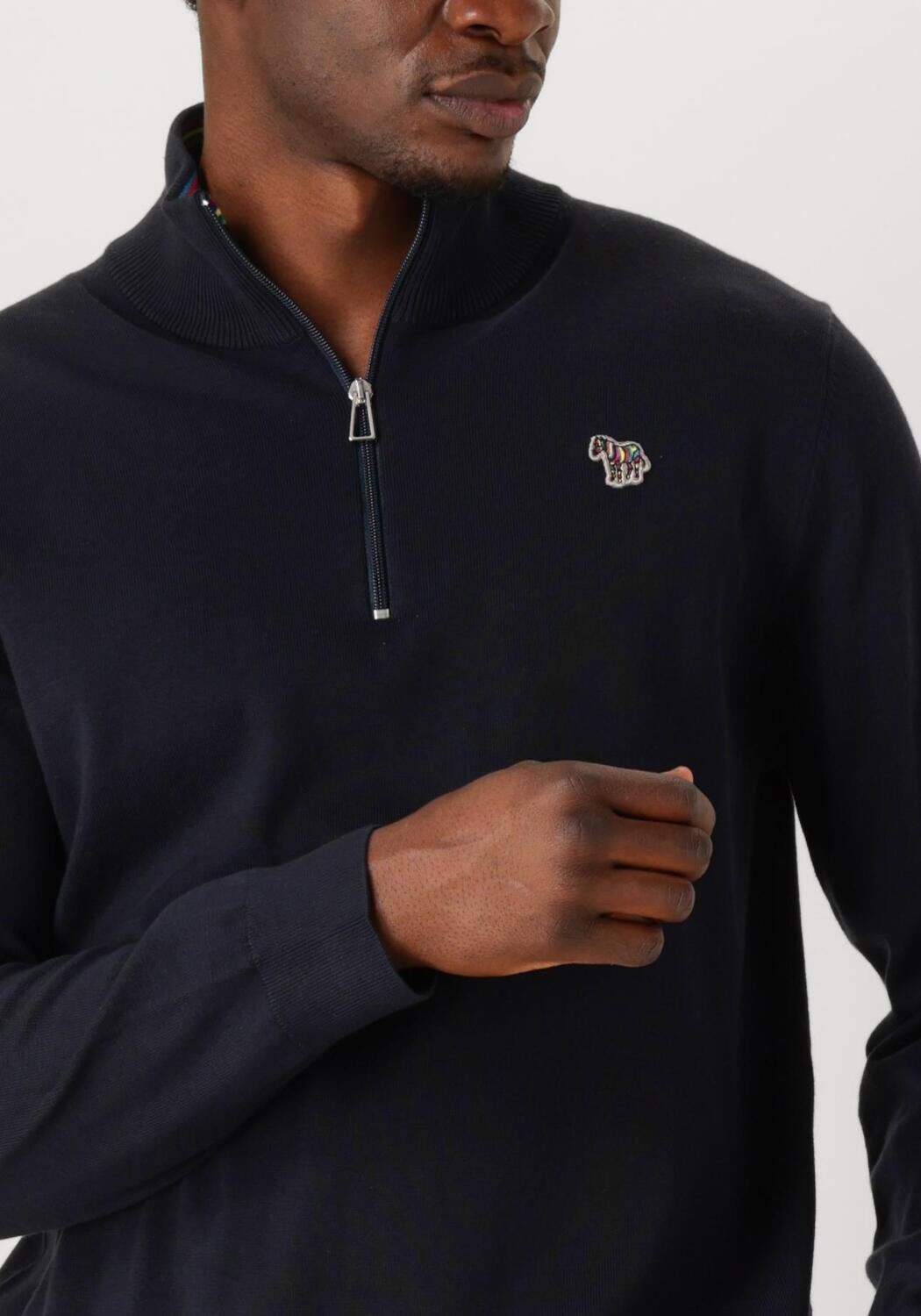 PS PAUL SMITH Heren Truien & Vesten Mens Sweater Zip Neck Zeb Bad Blauw