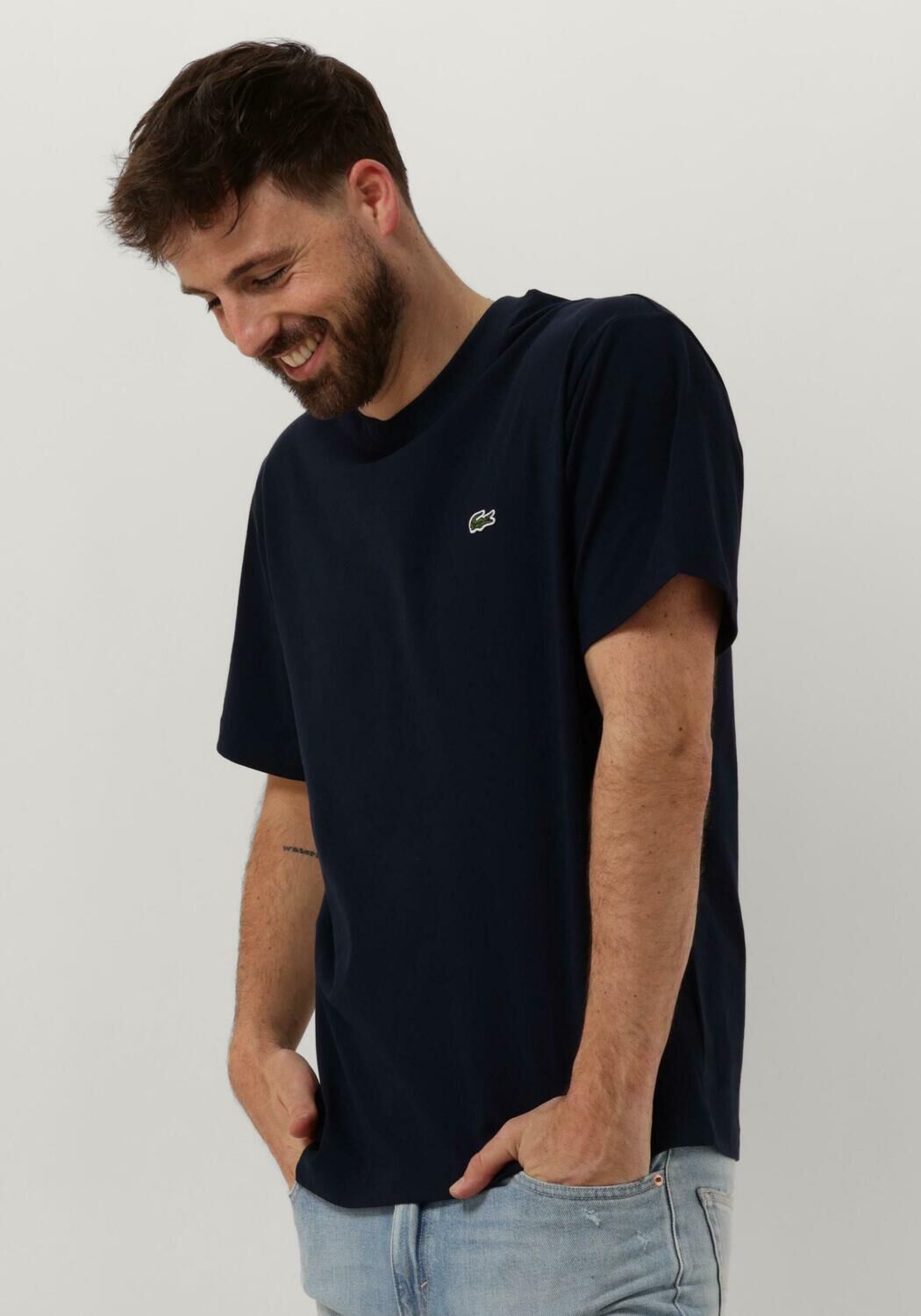 LACOSTE Heren Polo's & T-shirts 1ht1 Men's Tee-shirt 12 Donkerblauw